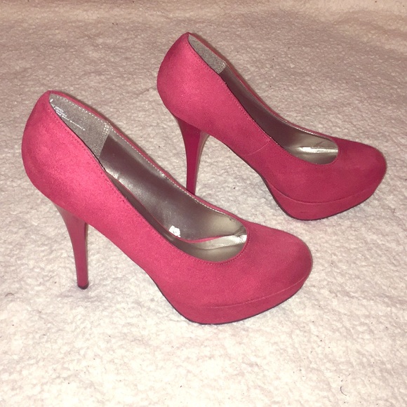 Mossimo Supply Co. Shoes - 3/$15 Sexy Red Suede Platform Heels